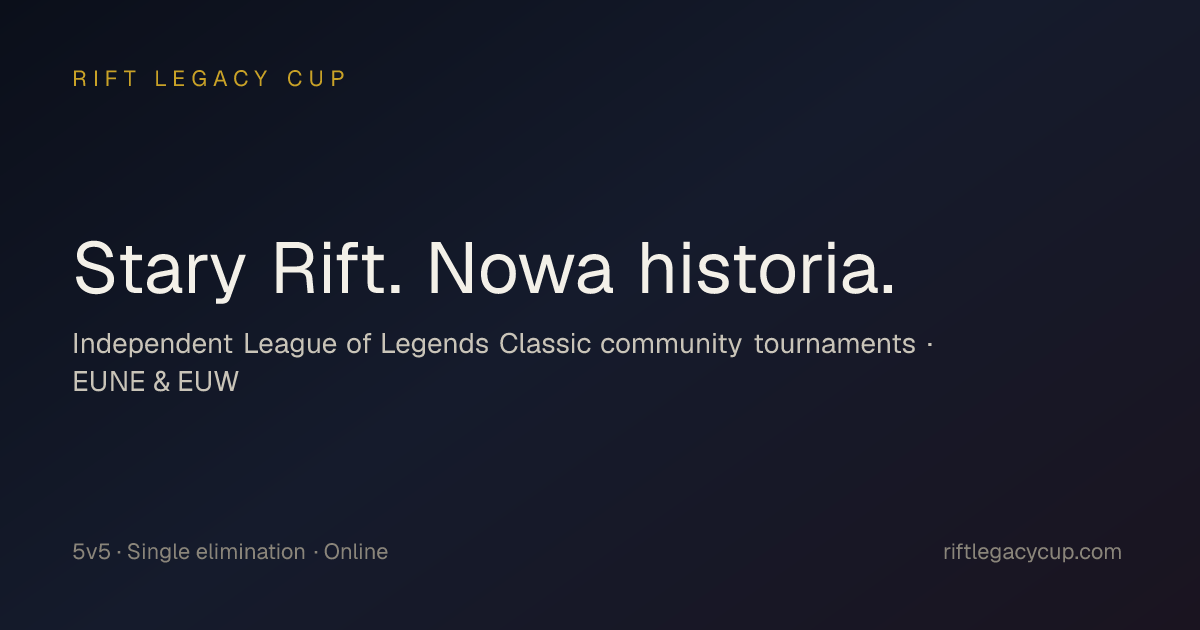 Turnieje League of Legends Classic EUNE i EUW